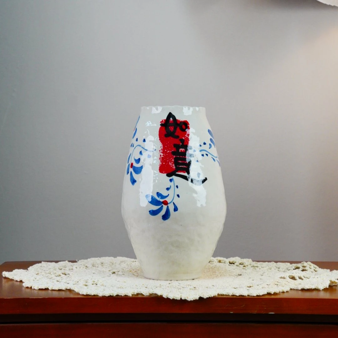 C0671W4-如意青花瓶