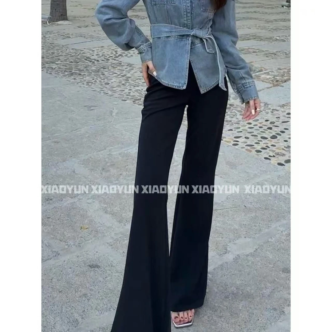 长腿女神微喇裤 小允姐姐2025新款时尚气质高级长腿女神微喇裤