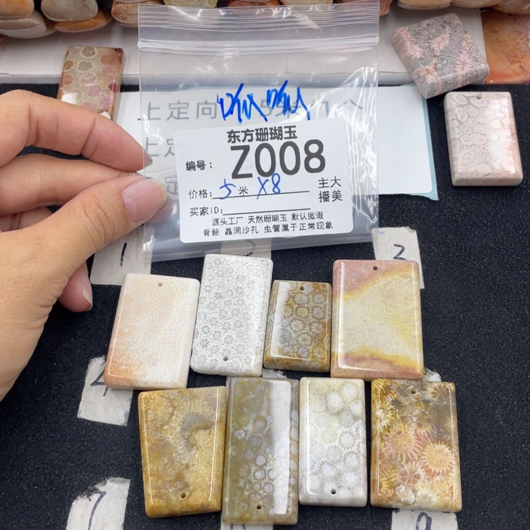 硅化珊瑚（珊瑚玉）合金颈饰呱**唧