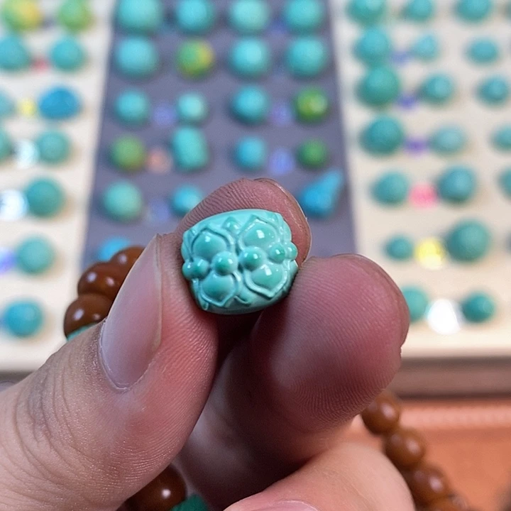 秦古矿口湖北矿散珠配饰尺寸12 并蒂莲