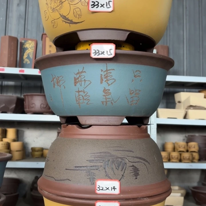 紫砂花盆100-4。