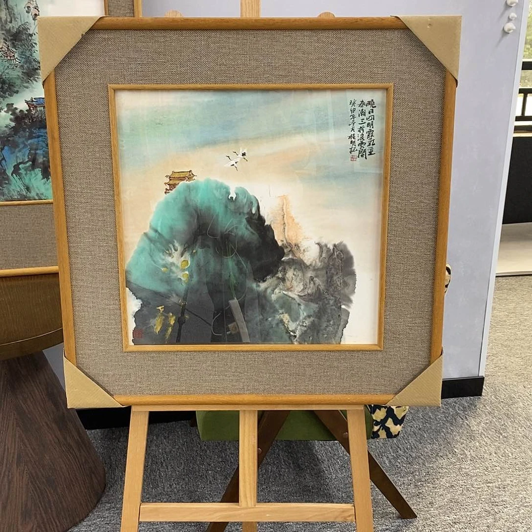 国画黄桂明三尺斗方带框