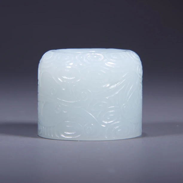 旧藏 龙纹和田玉扳指 听雨轩 Z 73620