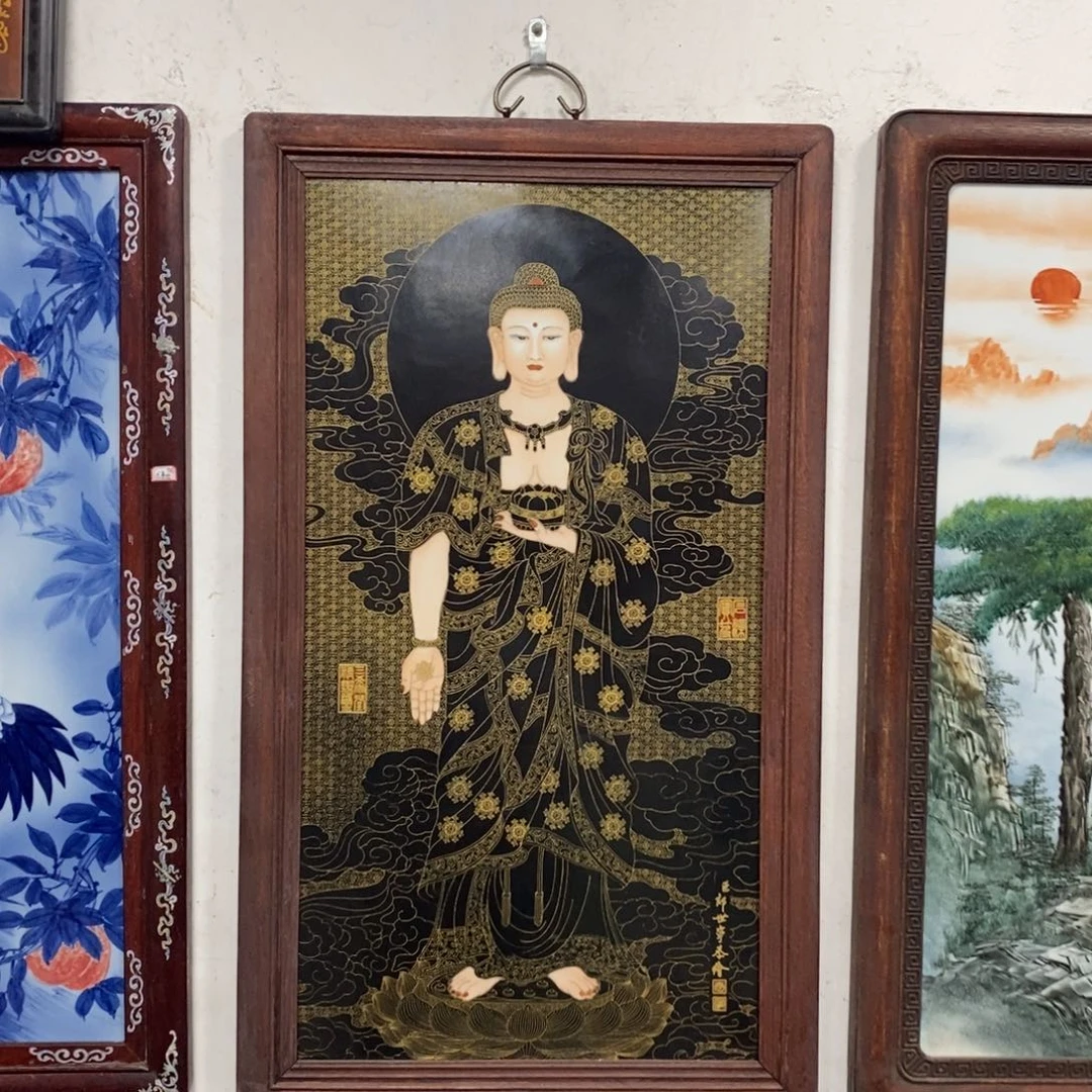 瓷片90*52*1景德镇瓷板画柴窑烧制