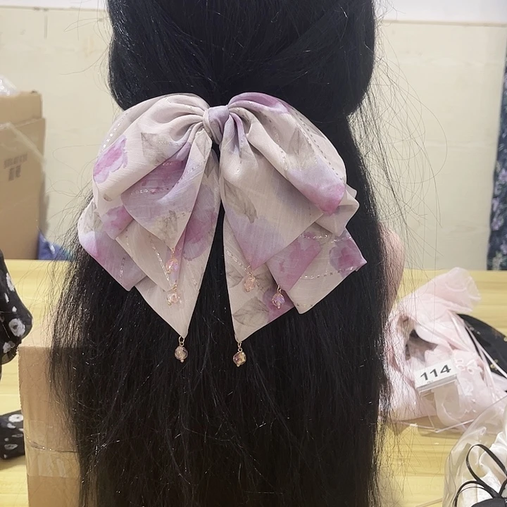 铁合金布艺蝴蝶结发夹