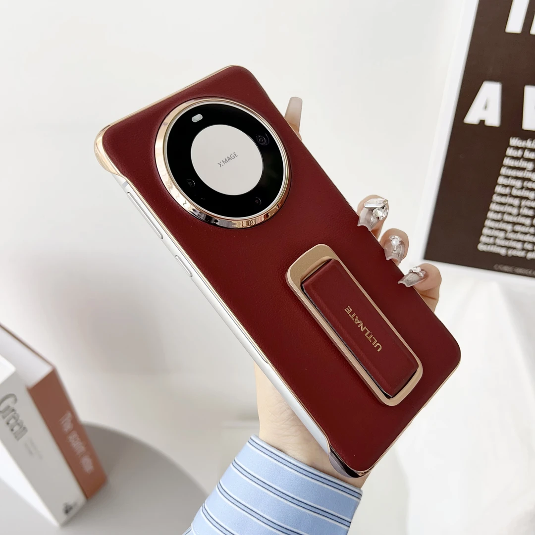 适用华为Mate60Pro手机壳新款手腕带指环支架轻薄高档商务保护套