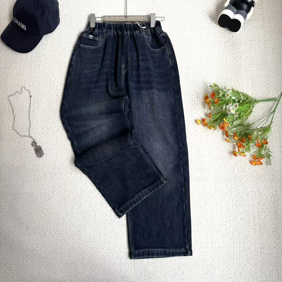 直筒加绒加厚中大童8003牛仔裤