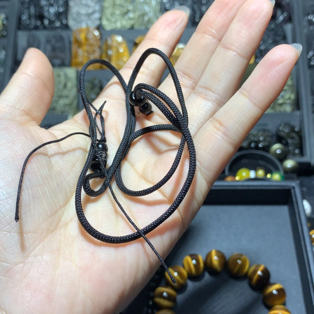 黑曜岩项链未镶嵌冷**刀定制不退不换