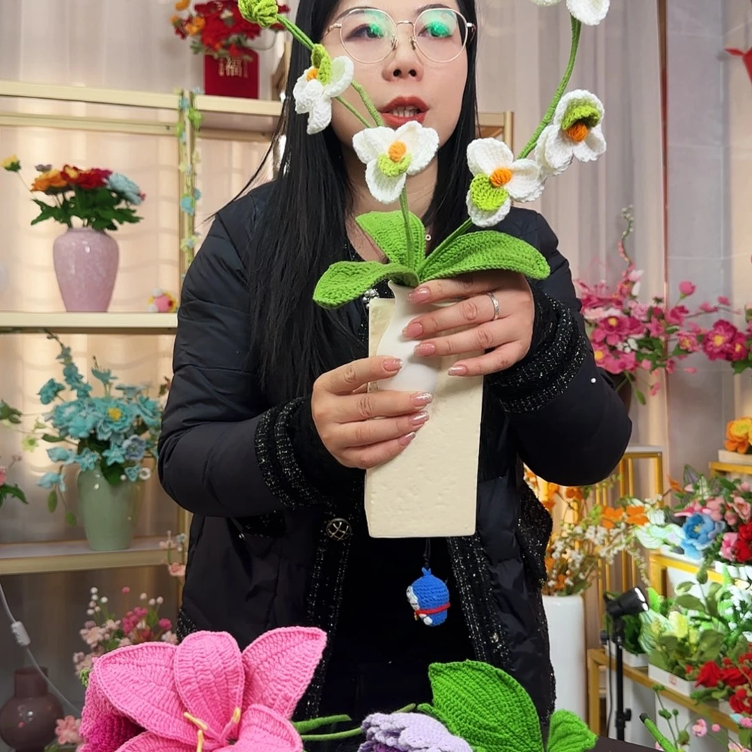 纯手工钩织钩织花束