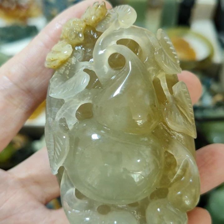 岫玉未镶嵌手把件款式