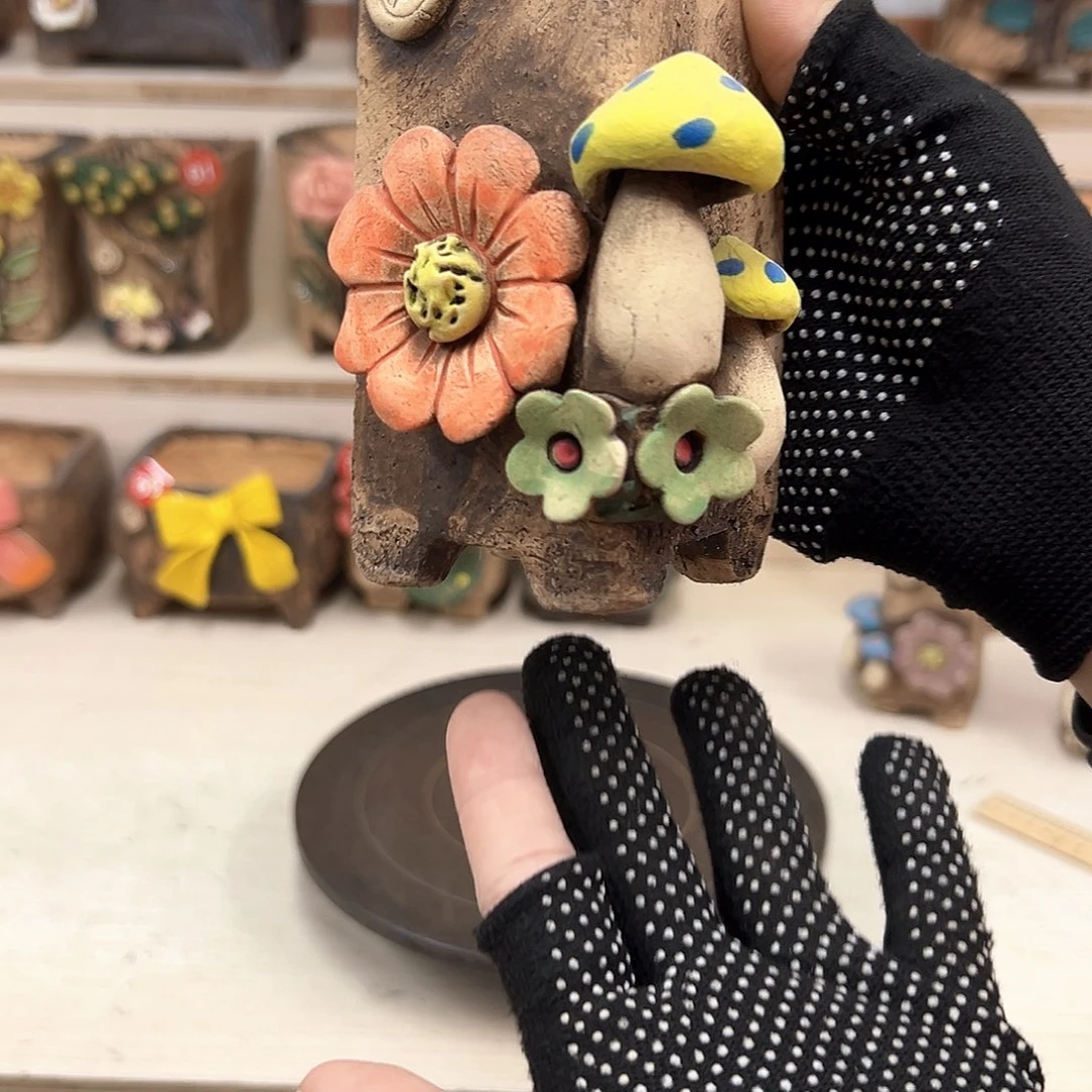 紫砂花盆89号内口4外高11