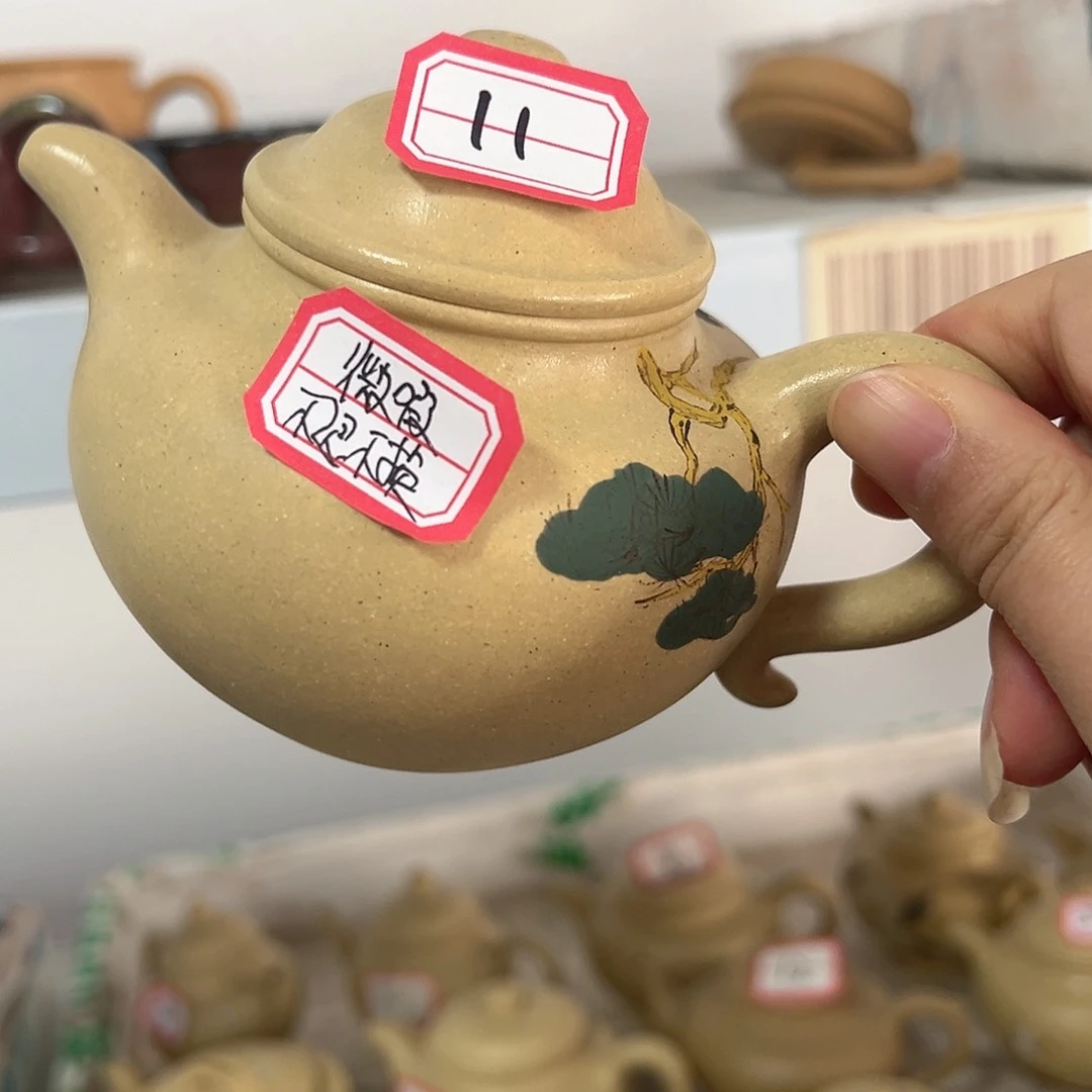 紫砂茶壶黄龙山原矿本绿260