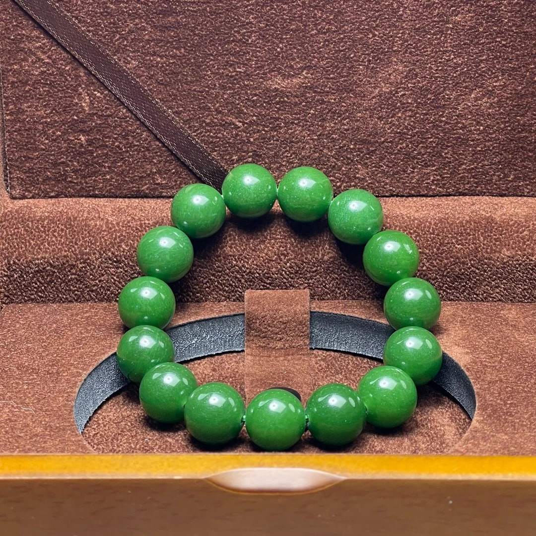 {正义大气}高端大气老菠菜绿手串