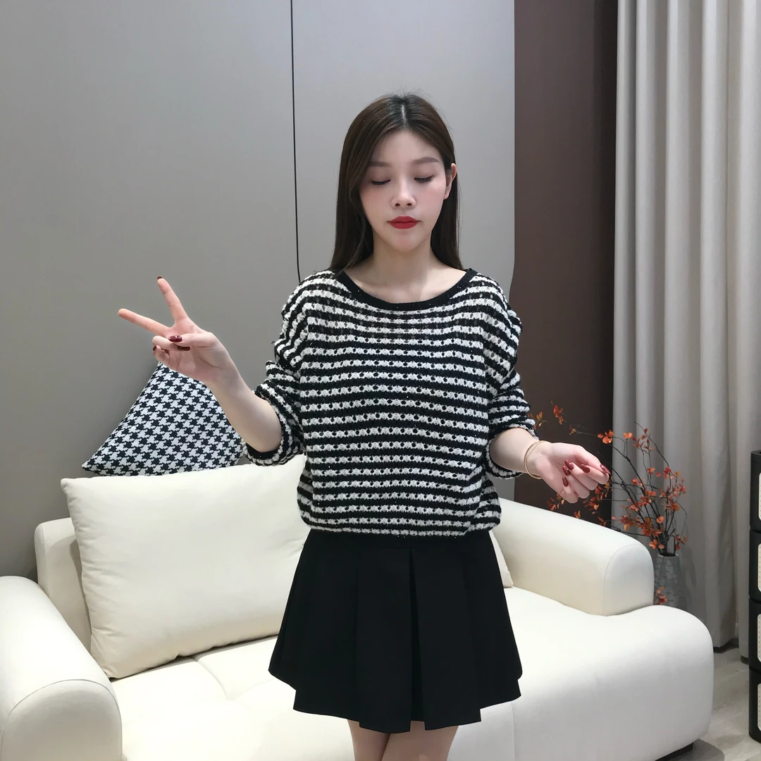 韩系镂空套头针织衫女2025早秋新款宽松显瘦简约百搭时尚叠穿罩衫