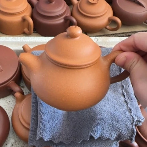 紫砂茶壶黄降坡泥200cc