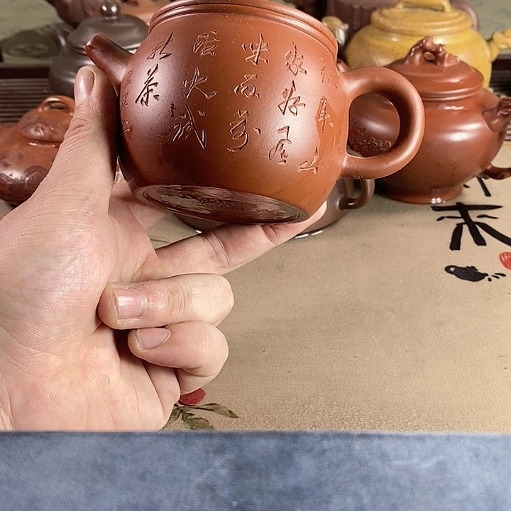 茶壶段泥紫砂微瑕