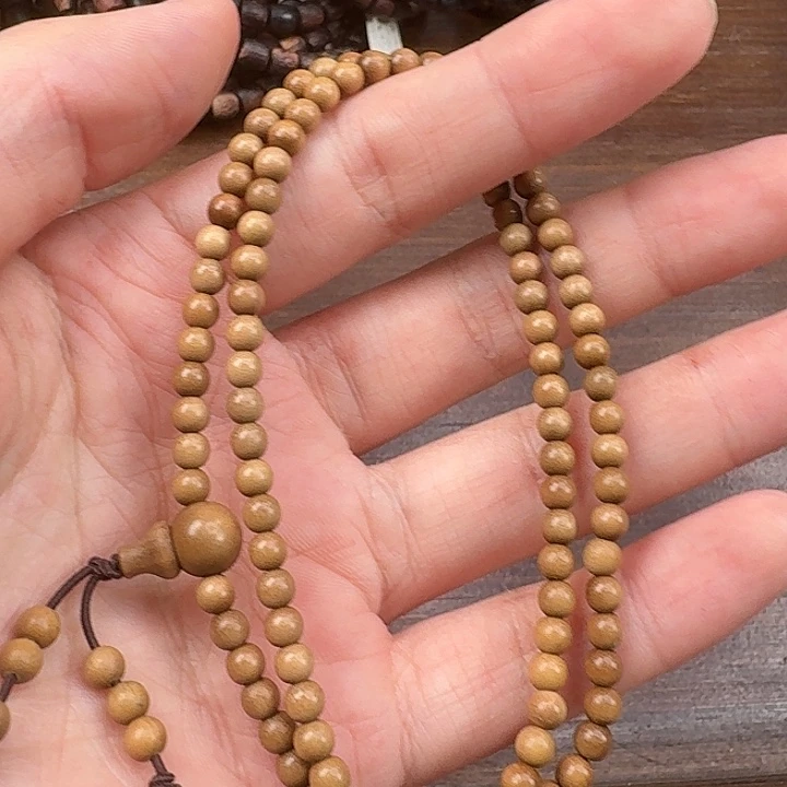檀香木手串/手链0.4×108顺纹