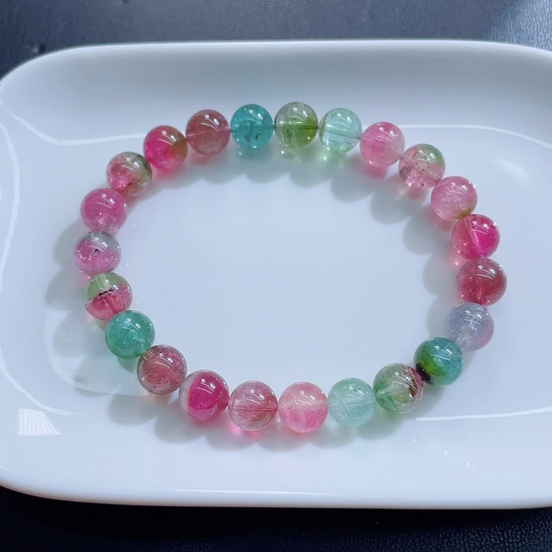 手链碧玺未镶嵌8.6mm左右