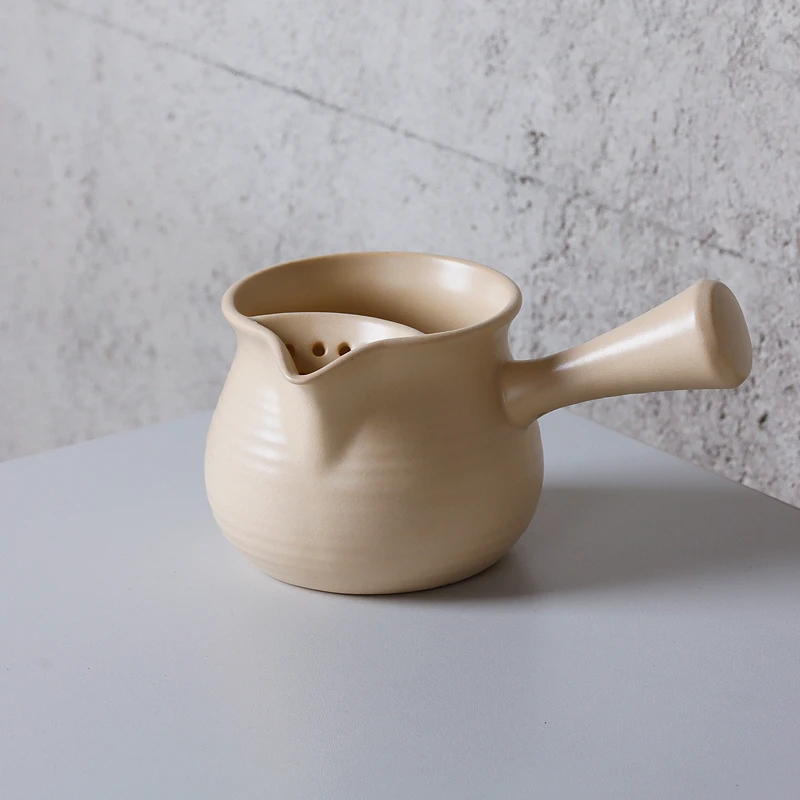 600ml手工陶瓷英式自在罐罐煮茶复古粗陶陶罐简约茶具家用