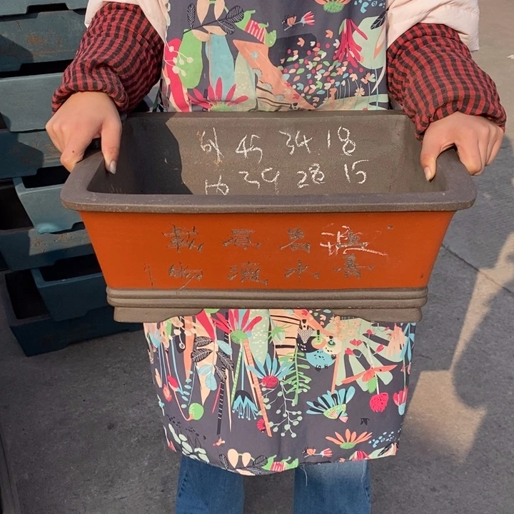紫砂花盆自己家里人