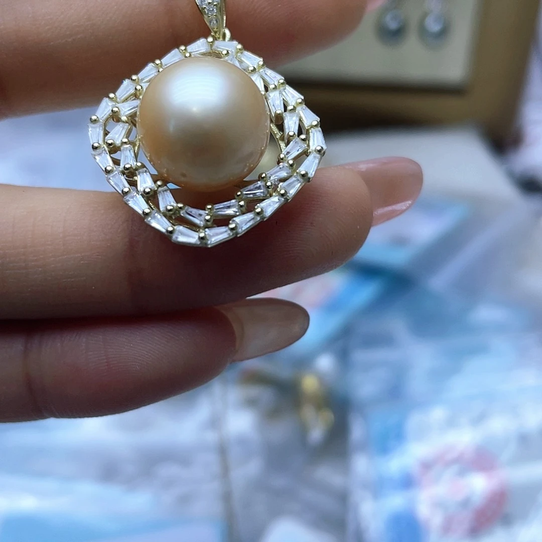 海水珍珠颈饰银S925镶嵌