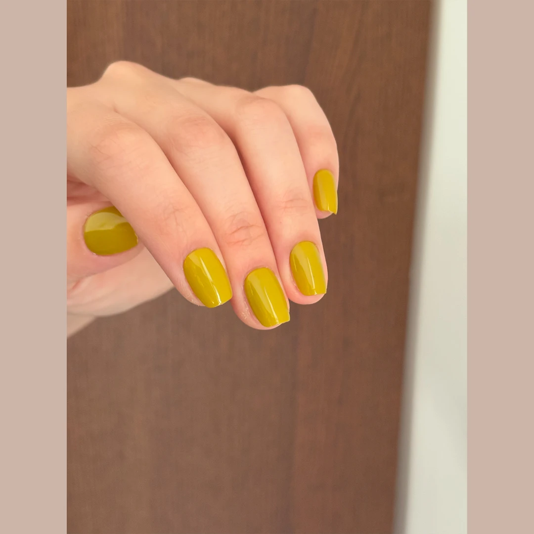 品妮小P【银杏】手工穿戴甲秋冬通勤气质纯色穿戴甲