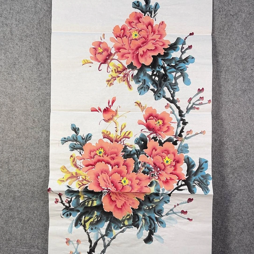 国画114 花鸟和蝴蝶都在等待它