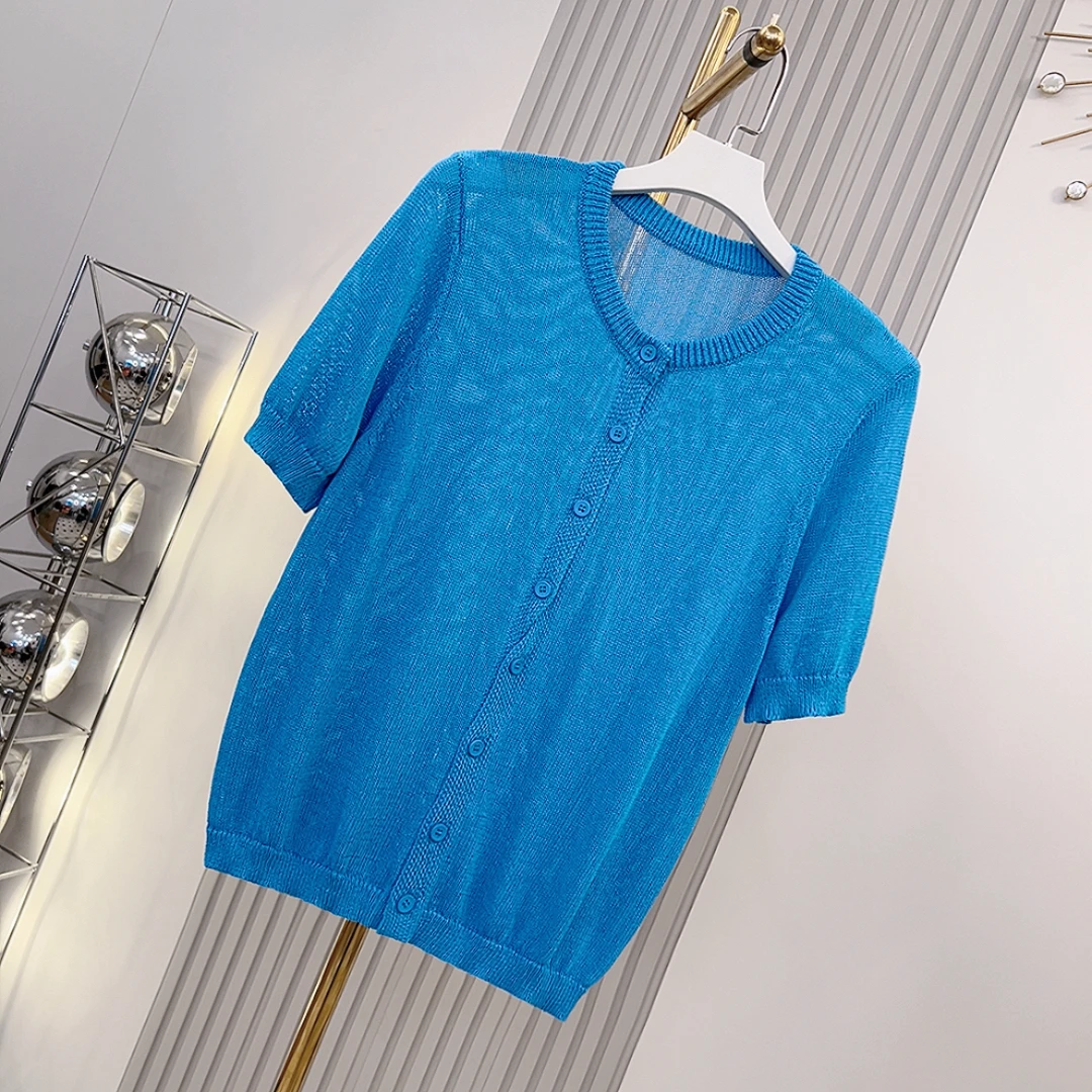 “蓝人鱼”针织衫 2025新款千金玛德琳韩系上衣pA636