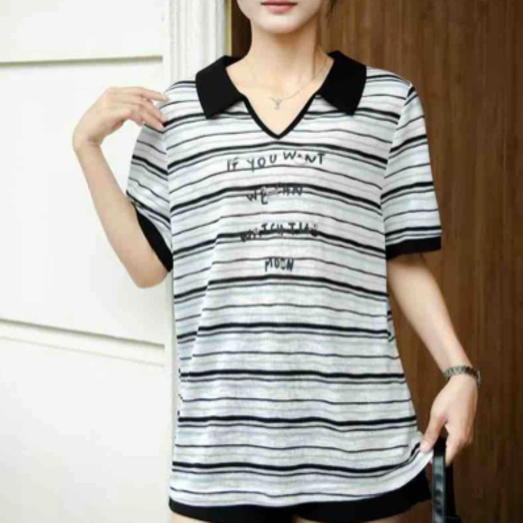 风之信25137休闲上衣横条