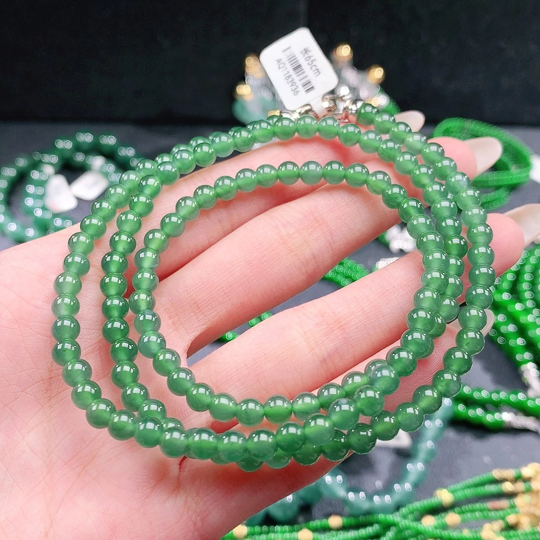 翡翠未镶嵌手链项链5.0