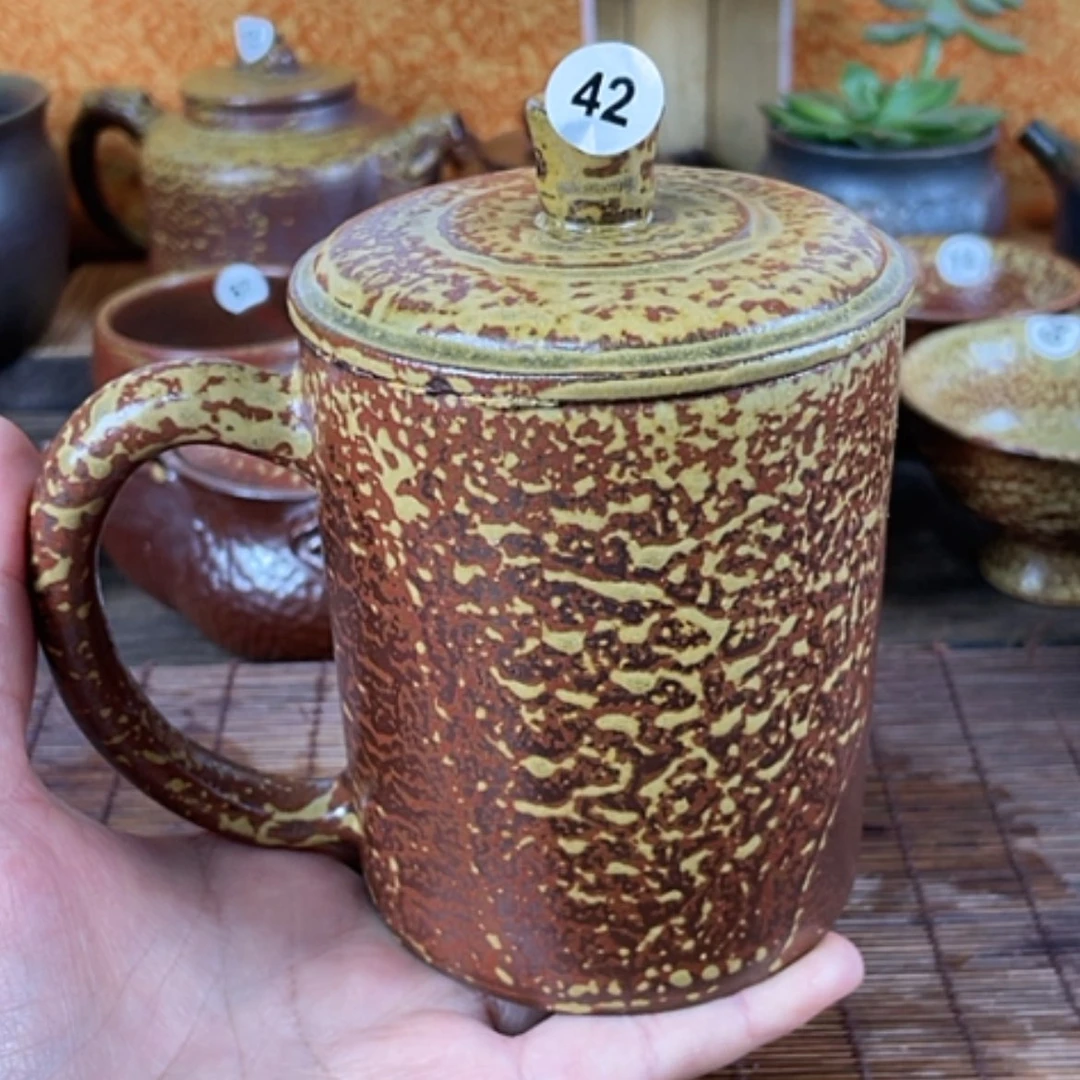 【闪购商品】柴烧盖杯400毫升左右微瑕