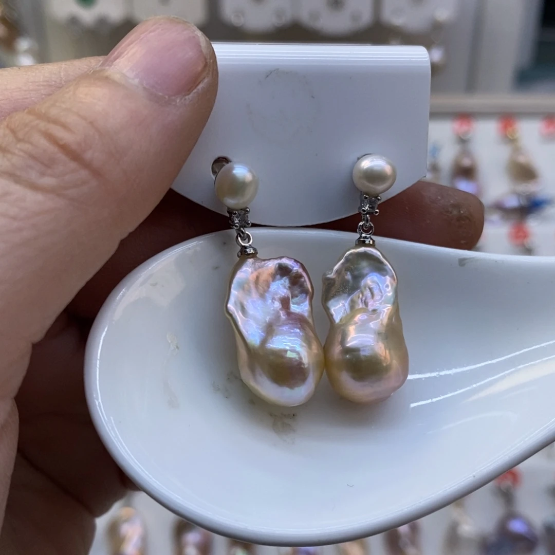 美***蛇淡水珍珠美丽哦哦哦未镶嵌