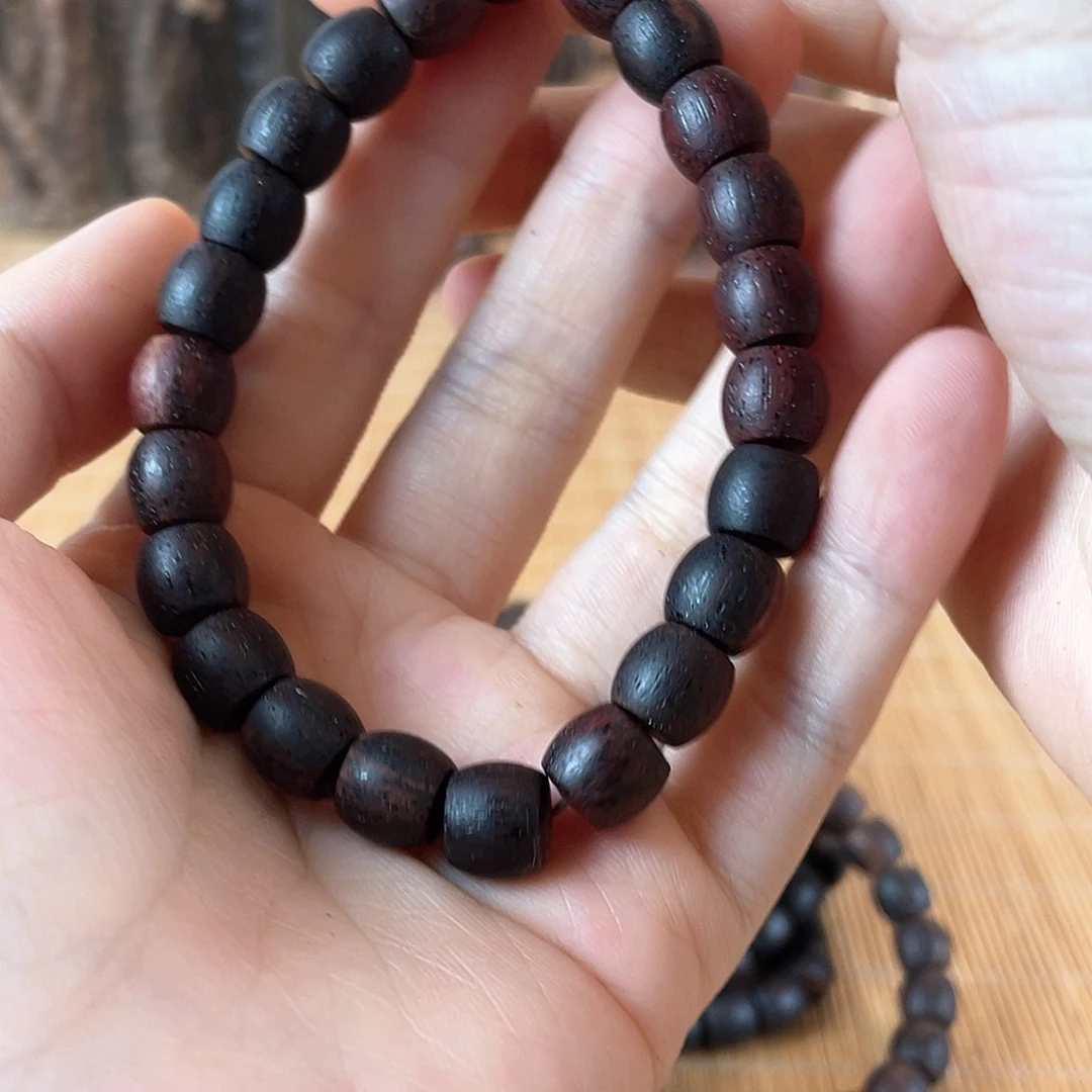 降真香手串/手链8/9直切珠黑金开播漏