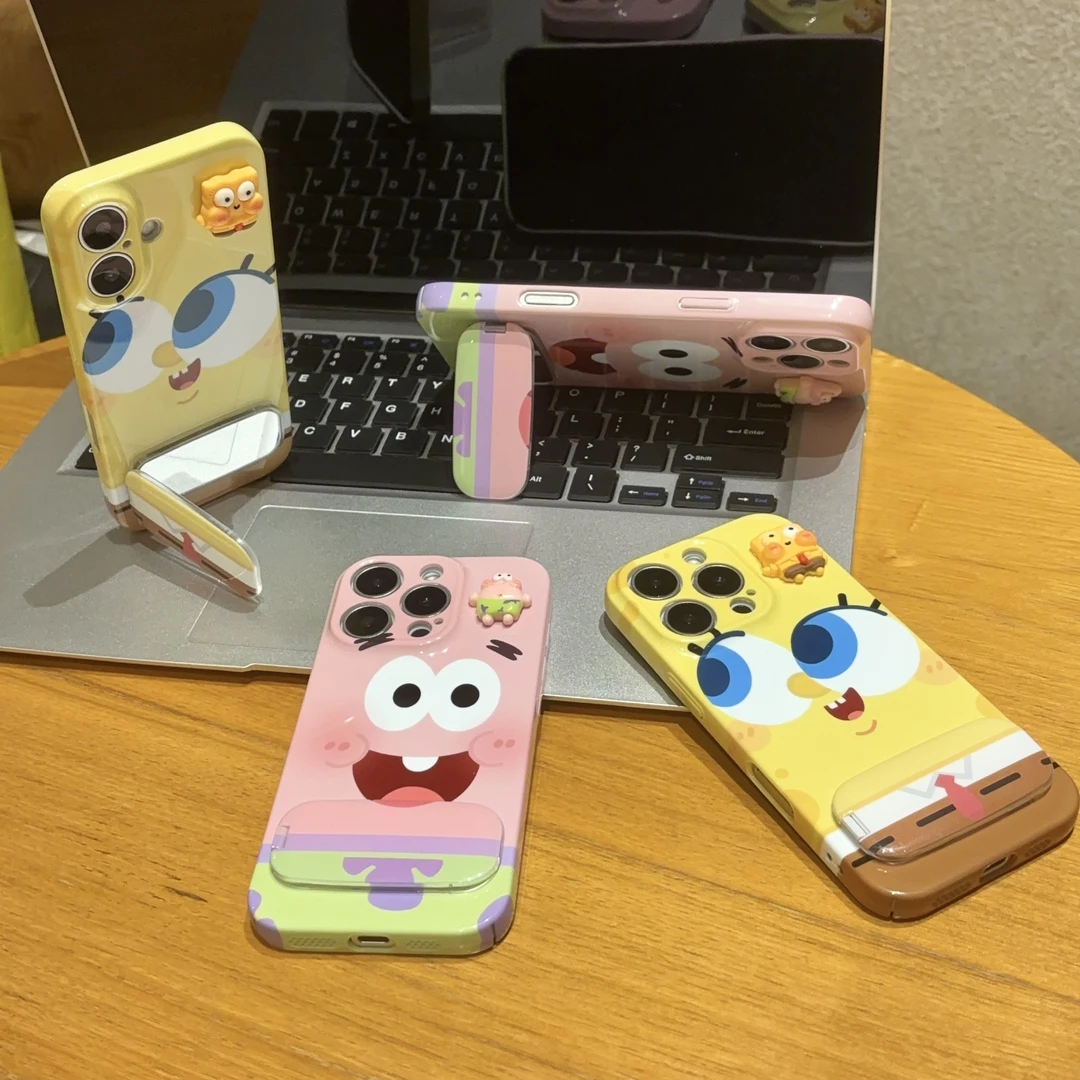 情侣海绵宝宝适用苹果iPhone15手机壳华为vivo小米荣耀男女卡通