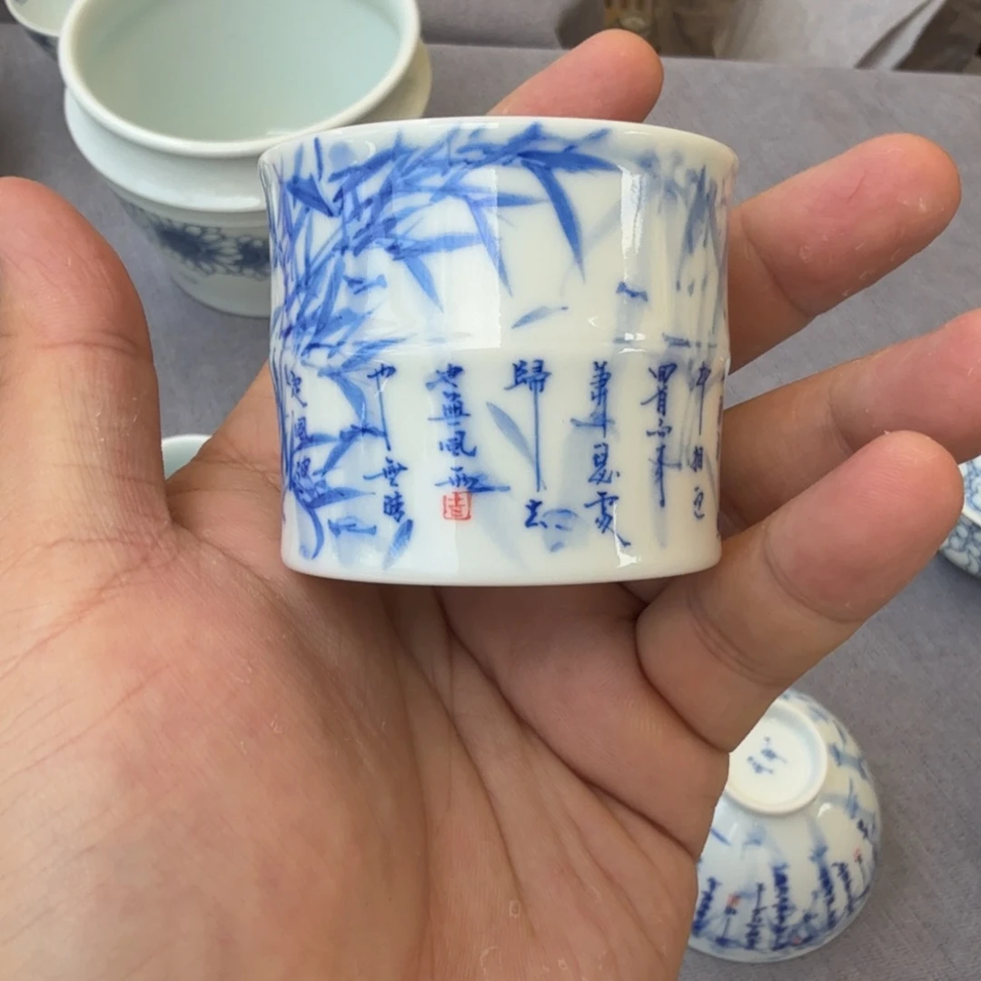 捷拉代购陶瓷竹节杯
