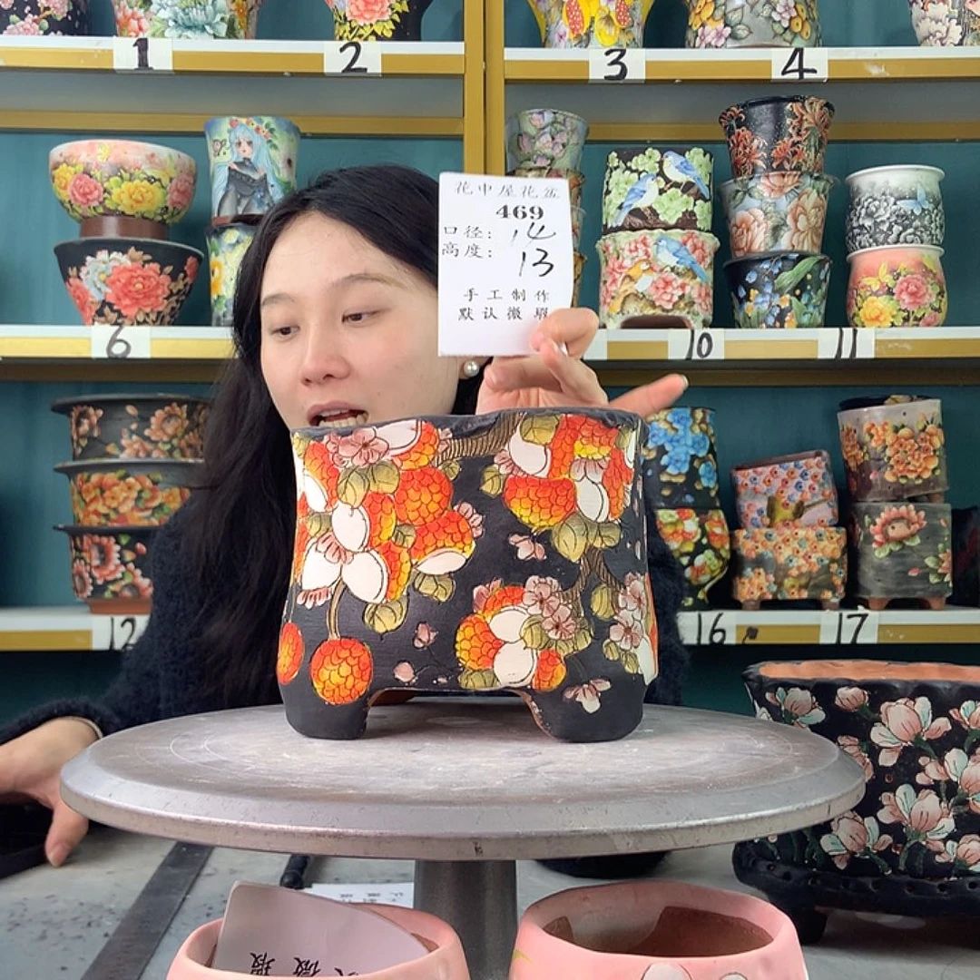 陶景德镇手工花盆469