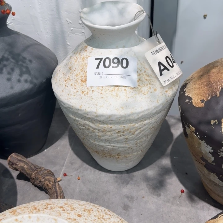 舒***行瓷片景德镇高温花器编码7090高33口6默认无孔