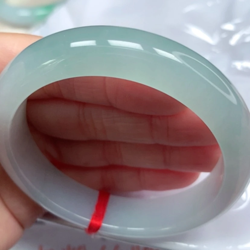 【闪购商品】翡翠手镯未镶嵌冰胶果冻手镯5657圈7号