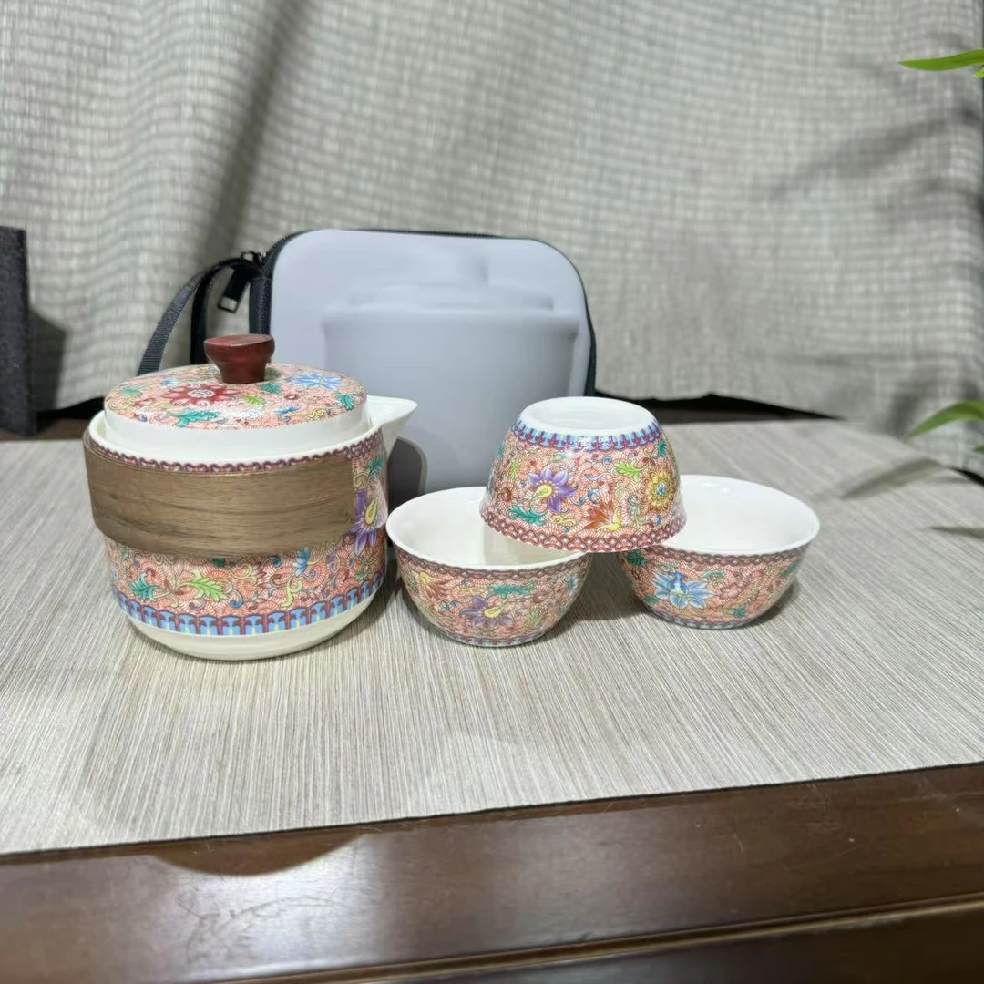 【中国邮政专属链接】珐琅彩一壶三杯旅行套组 2796