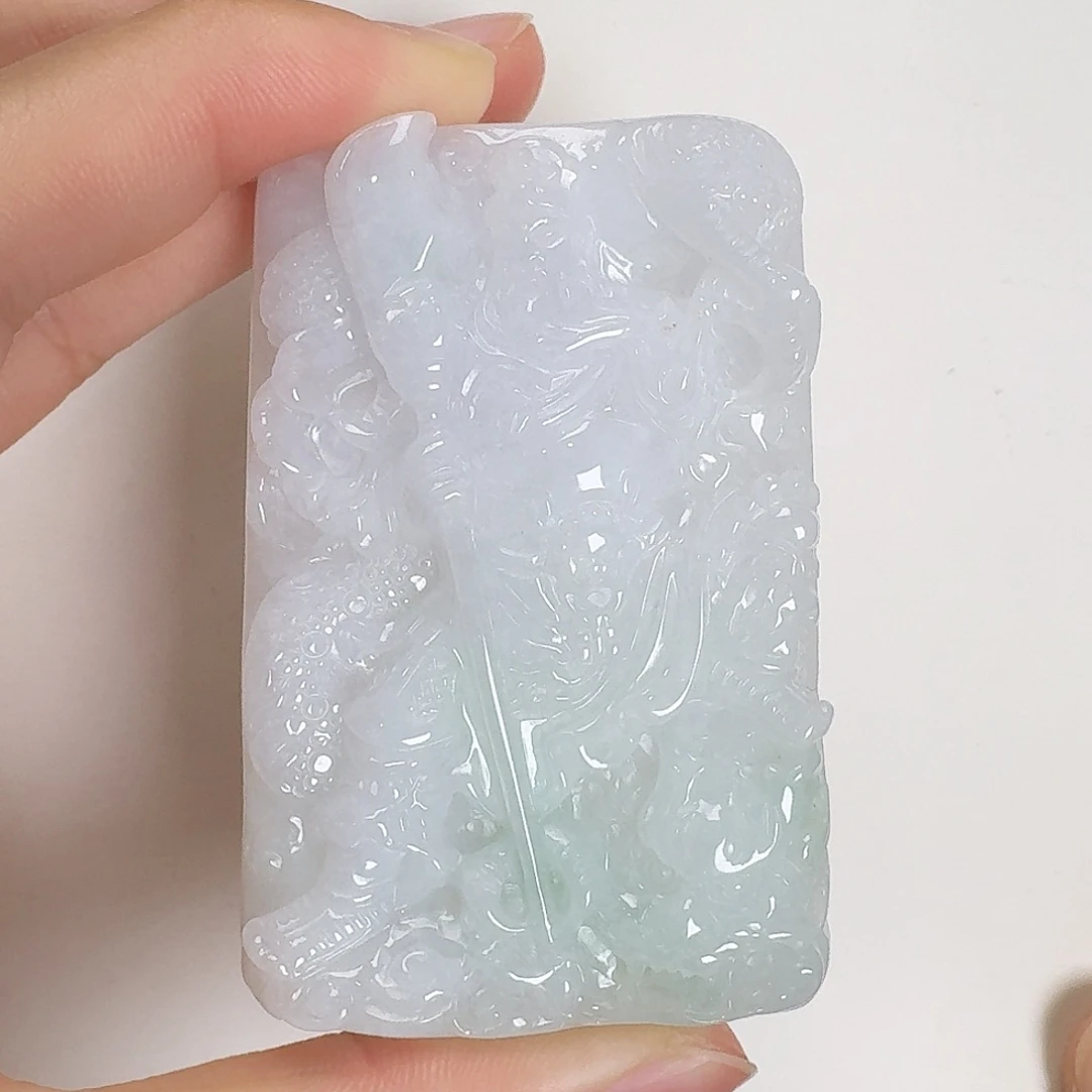 翡翠颈饰未镶嵌关公