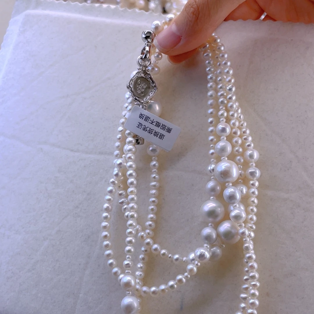 未镶嵌耳饰淡水珍珠项链