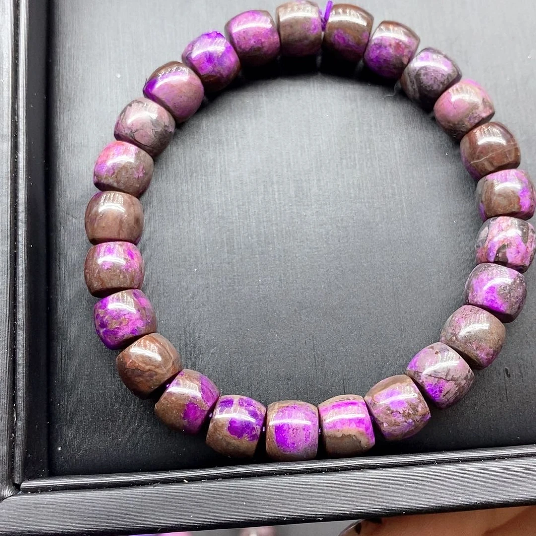 苏纪石（舒俱来）未镶嵌南非舒俱来咖皮鼓珠单圈