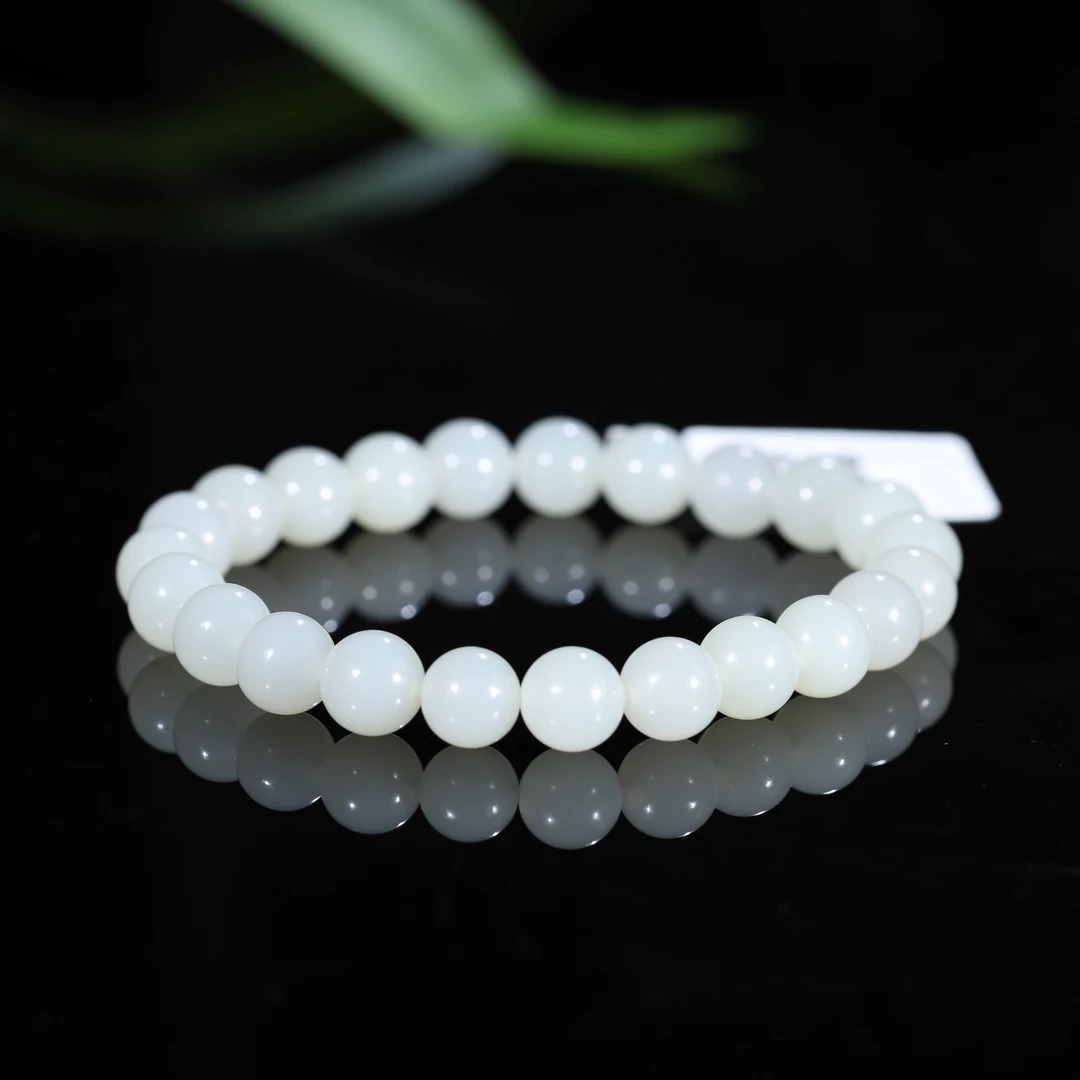 汪氏珠宝【央广】新疆和田玉圆珠手串 F37-2378 多样性发其一