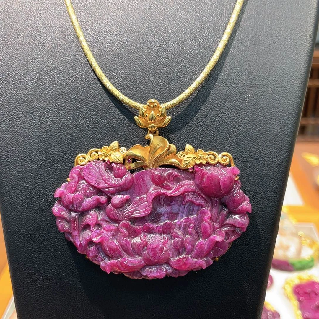 锦纶非金属吊坠红宝