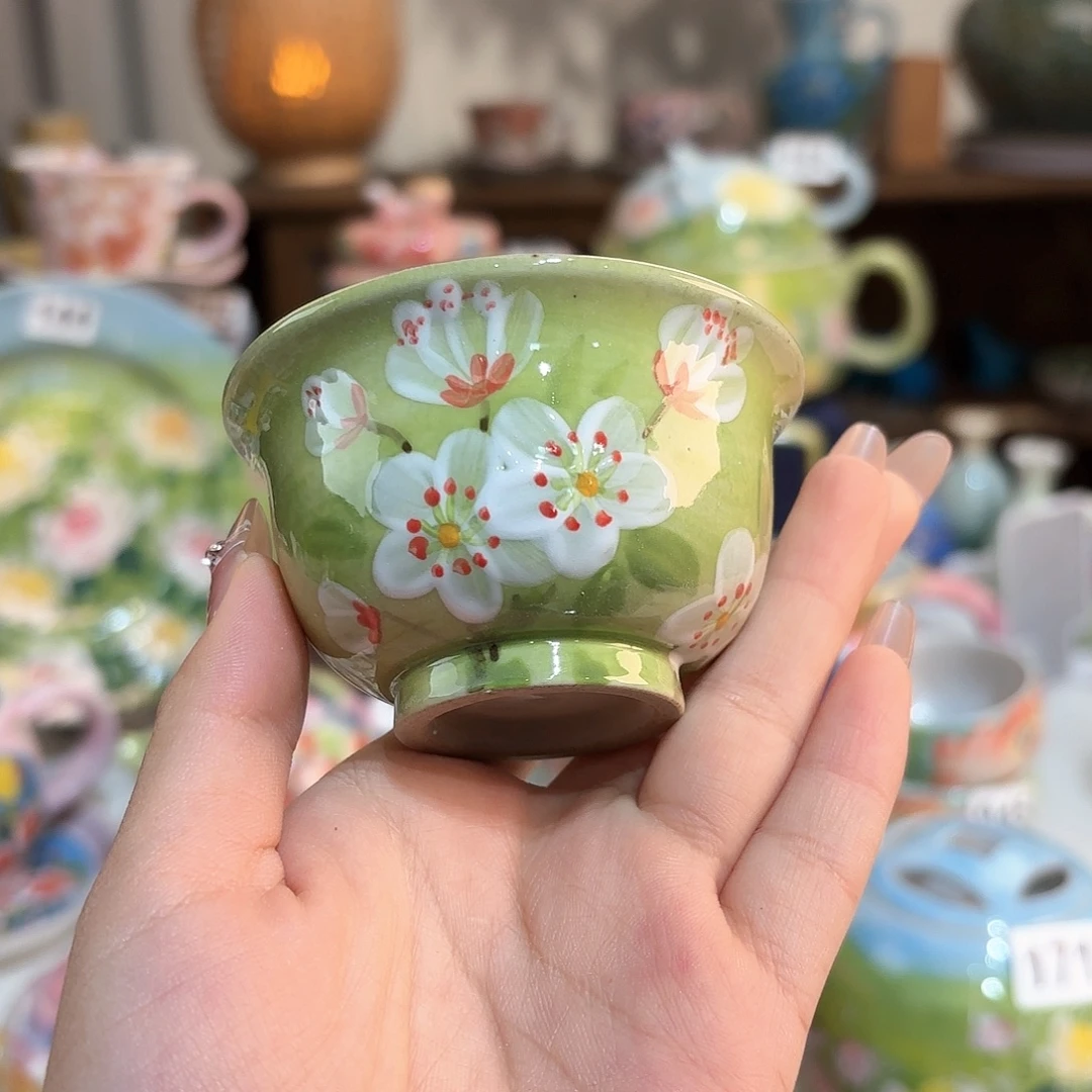 景德镇手绘高温釉下彩陶瓷茶具