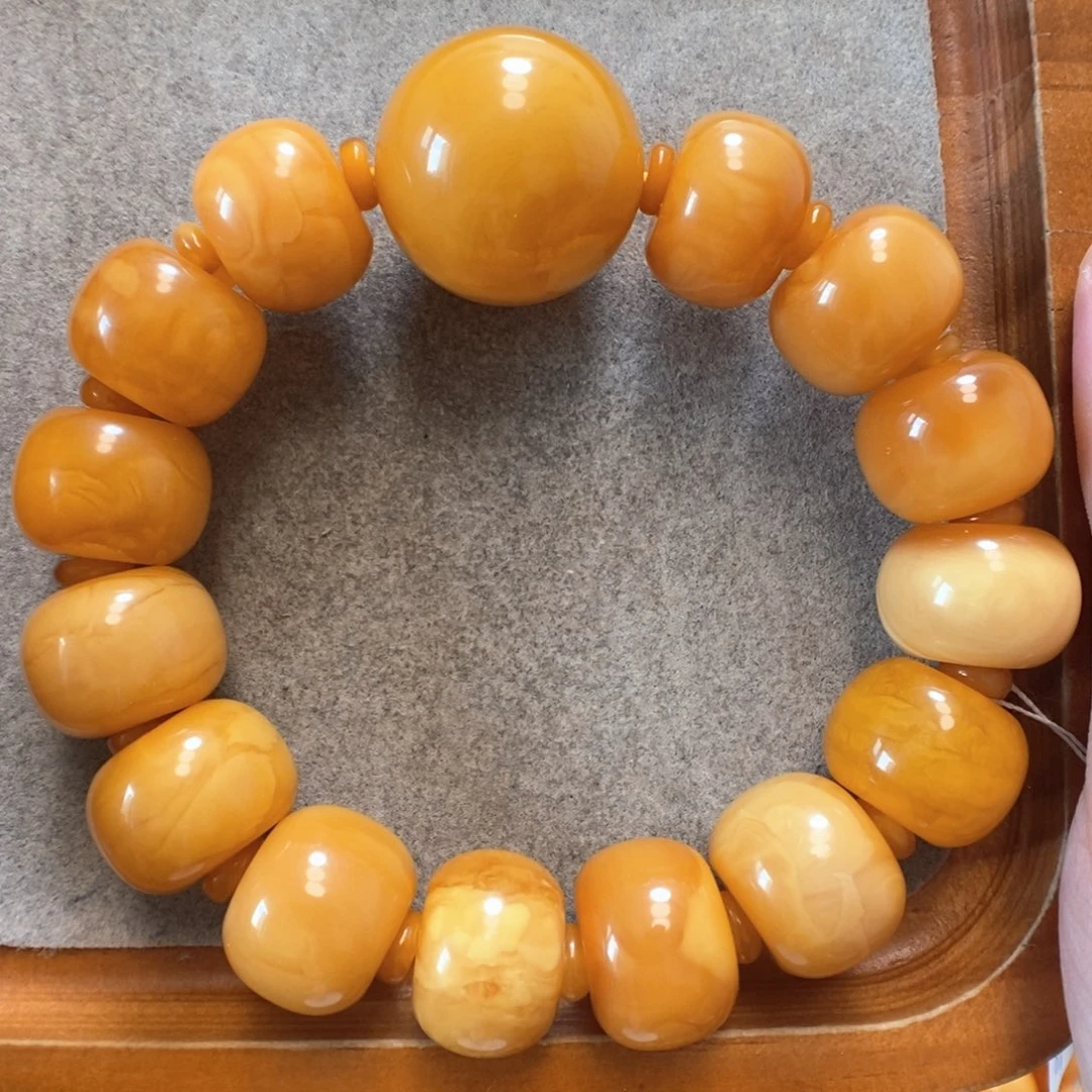 未镶嵌蜜蜡手串蜜蜡