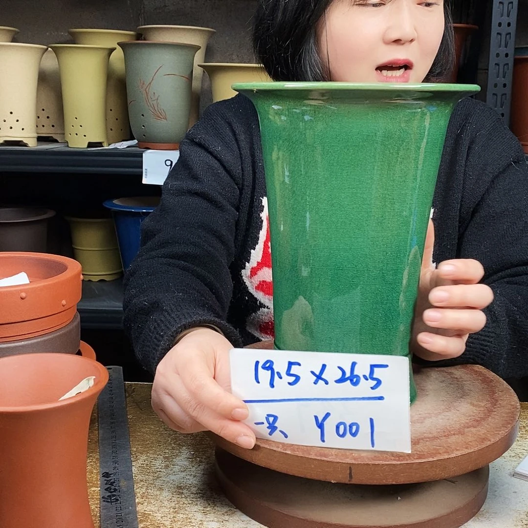 紫砂一只花盆货号Y001