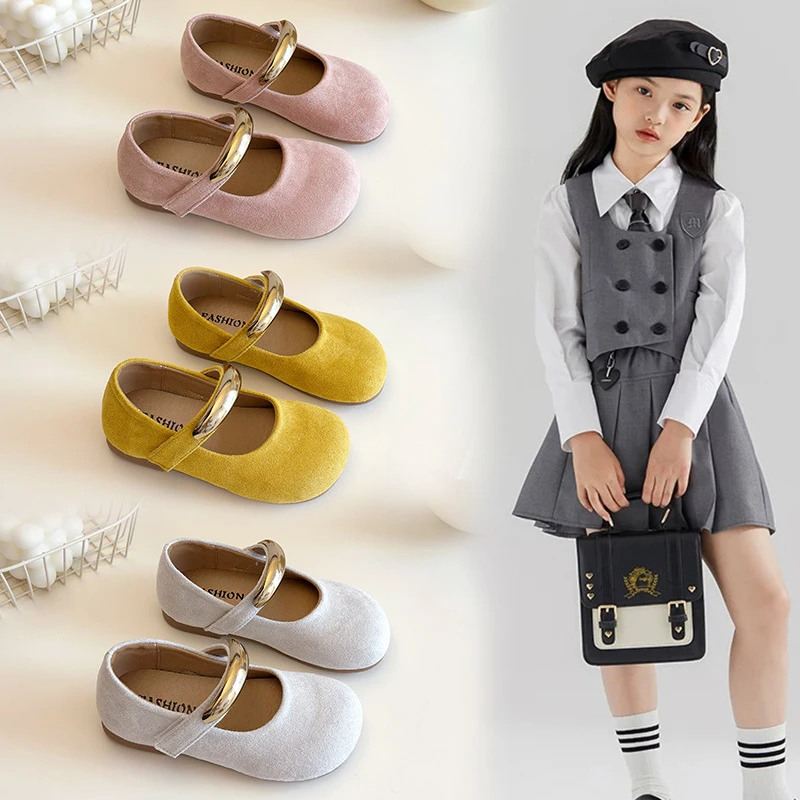 【金属】女童公主休闲舒适玛丽珍鞋女欧洲站复古气质单鞋BBX-6626