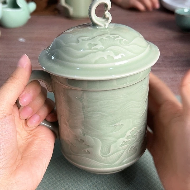 龙泉云间青瓷小米茶器