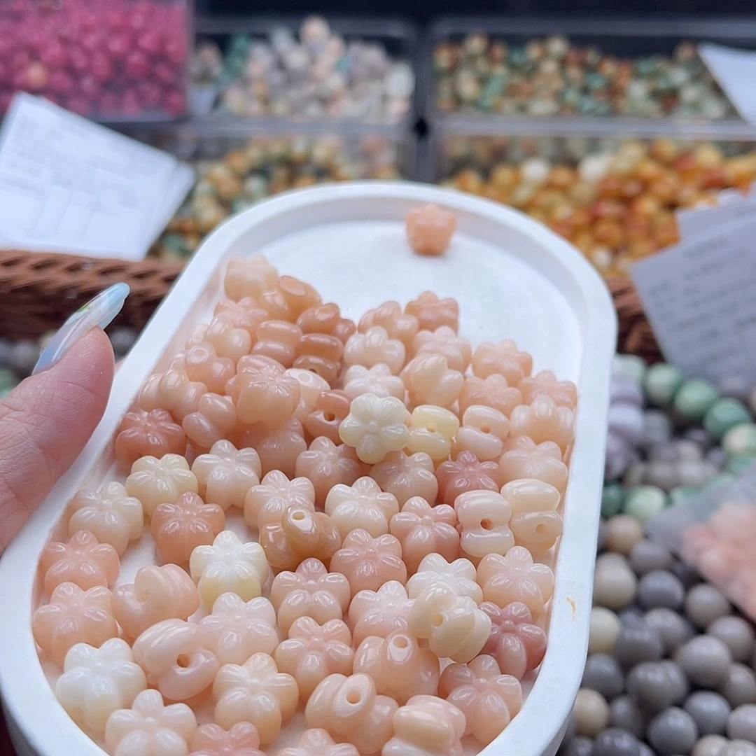 白玉菩提吊坠z微瑕12mm/20+10颗